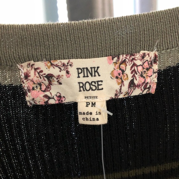 Pink Rose Striped Sweater Dress - Picture 4 of 4